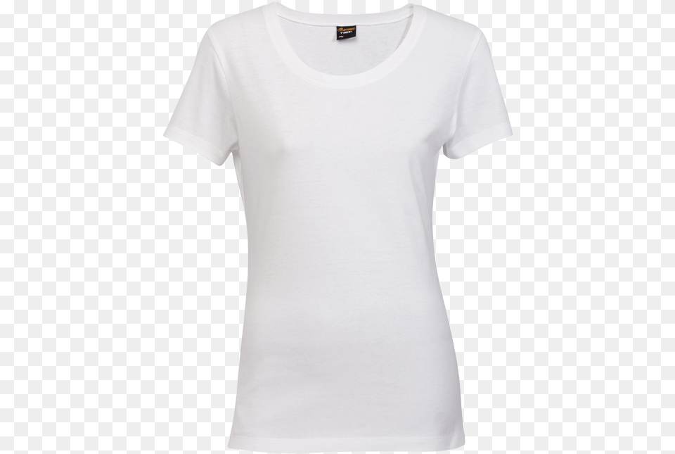 Ladies Plain Adult Blank Womens White T Shirt, Clothing, T-shirt, Undershirt Png Image