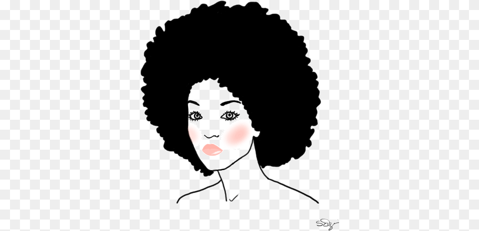 Ladies Room Afro Afro Silhouette, Stencil, Person, Clothing, Hat Free Png