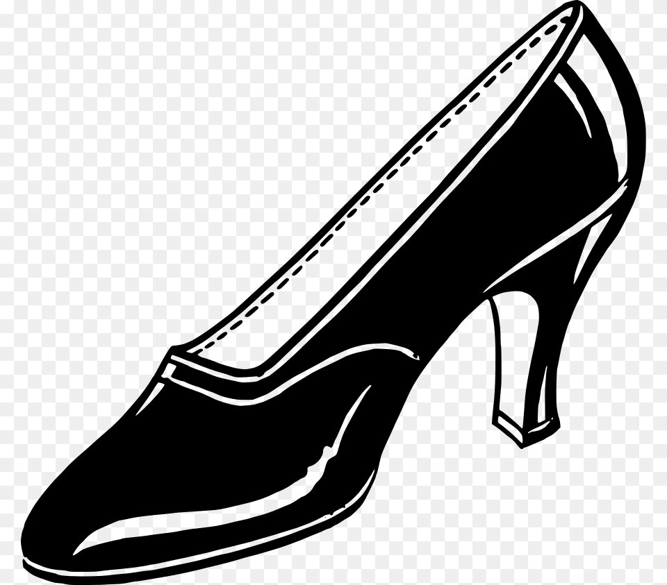 Ladies Shoe Clip Art, Gray Free Png Download