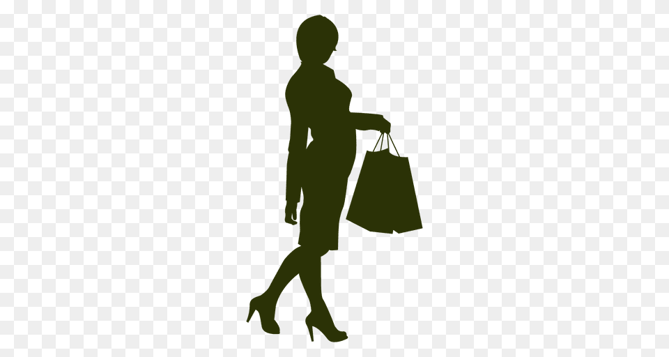 Ladies Shopping Silhouette, Accessories, Bag, Handbag, Person Png Image