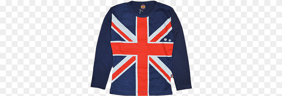 Ladies Union Jack 34 Navy Sleeve T Shirt Allove Print Union Jack T Shirt, Clothing, Long Sleeve, Jersey, Coat Png Image
