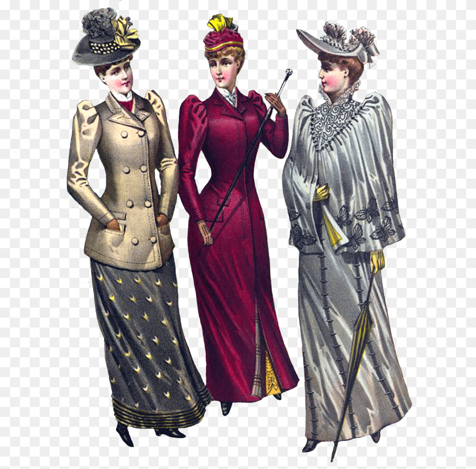 Ladies Victorian Style Fashionable Dresses Victorian Fashion, Adult, Person, Lady, Female Png Image