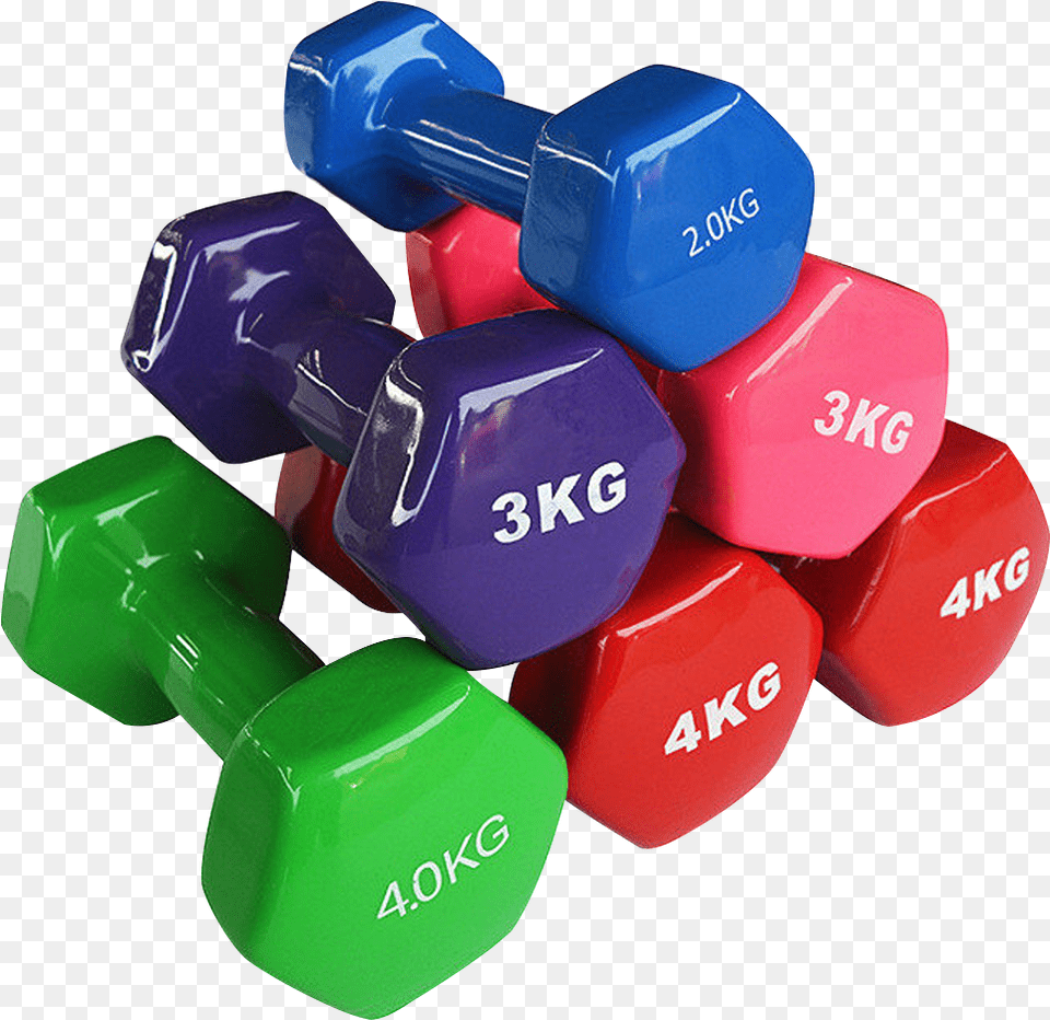 Ladies Vinyl Dumbbell, Working Out, Sport, Fitness, Gym Png Image