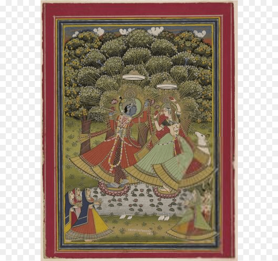 Ladies Worship Krishna And Radha Harinarayan Picture Frame, Accessories, Art, Tapestry, Ornament Png