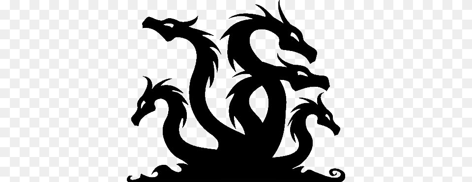 Ladon Claw Guild Mark Black And White Hydra, Dragon, Animal, Antelope, Mammal Free Transparent Png