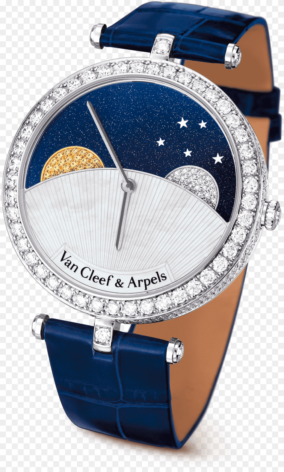 Lady Arpels Day And Night Watchshiny Alligator Square Van Cleef Amp Arpels Orologi, Arm, Body Part, Person, Wristwatch Free Transparent Png