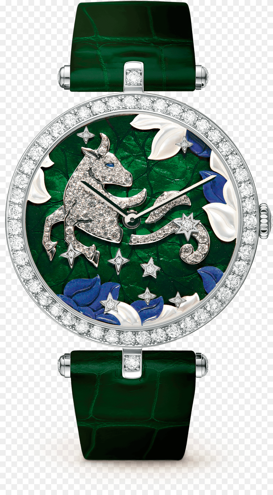 Lady Arpels Zodiac Taurus Watch Van Cleef Zodiac Watches, Wristwatch, Accessories, Arm, Body Part Png Image