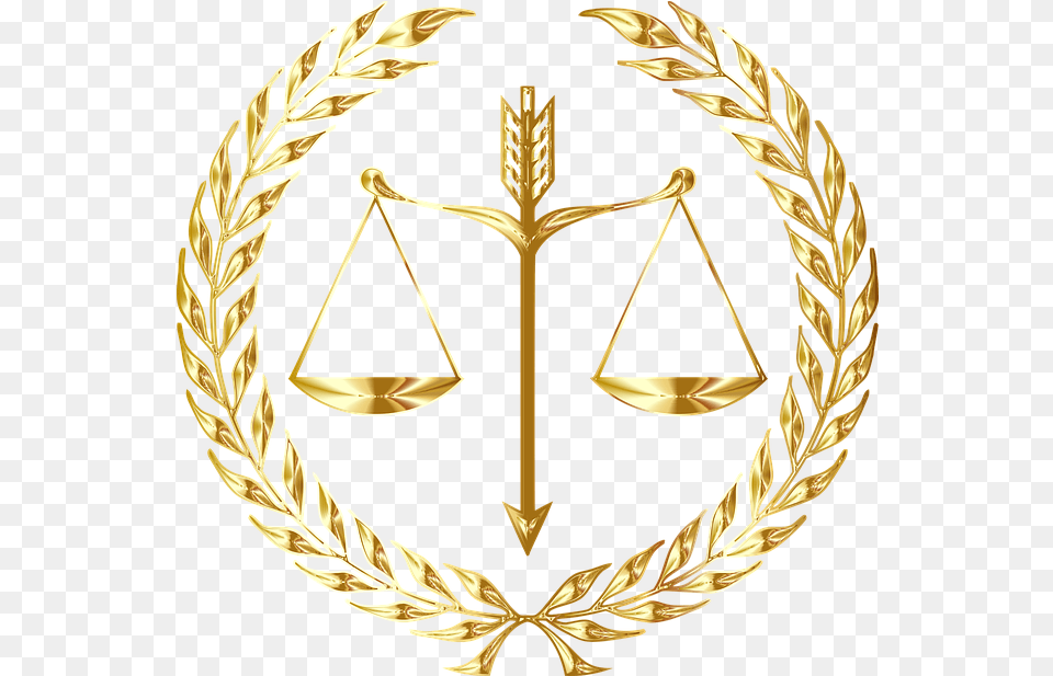 Lady Blind Justice Sword Scales Of Justice Gold, Cross, Symbol Free Transparent Png