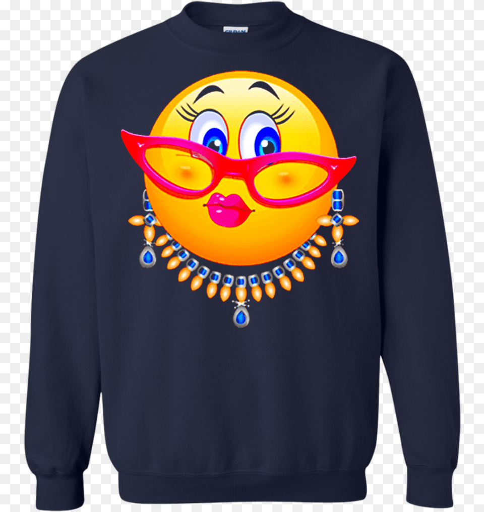 Lady Bling Face Emoji Costume Shirt, Sweater, Clothing, Sweatshirt, Knitwear Free Png