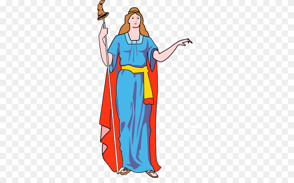 Lady Blue Dress Clip Art Vector 4vector Chaznc Roman Woman Clip Art, Clothing, Costume, Person, Adult Free Png Download