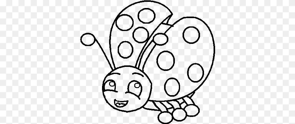 Lady Bug Colouring Pages, Gray Png Image