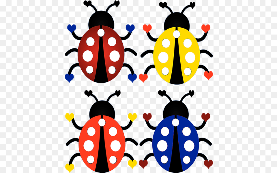 Lady Bugs Cute Ladybugs Ladybugs Hearts Colorful Ladybugs Bee Otch Air Freshener, Lighting, Pattern, Art Png