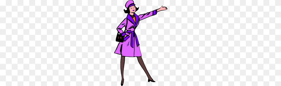 Lady Clip Art, Purple, Clothing, Coat, Woman Free Png Download