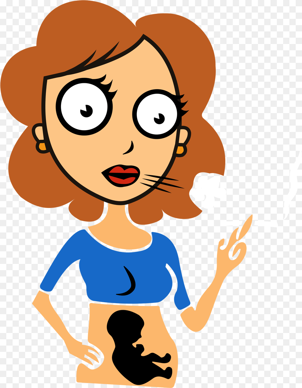 Lady Clipart Cartoon Fertility Problems Caused By Smoking, Baby, Person, Face, Head Free Png