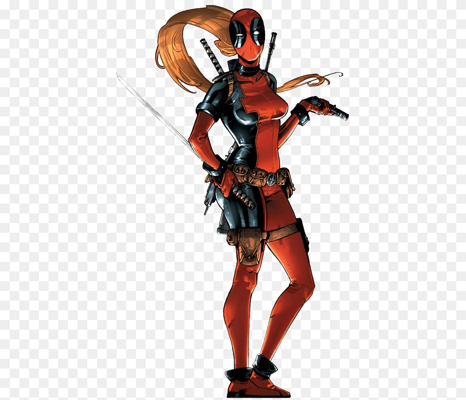 Lady Deadpool Comic, Clothing, Costume, Person, Adult Png Image