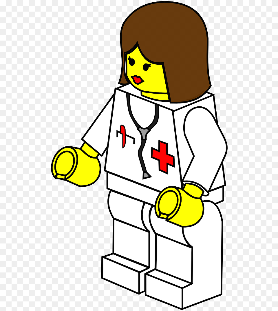 Lady Doctor Woman Female Lego Lego Clipart, Logo, Symbol, Face, Head Png