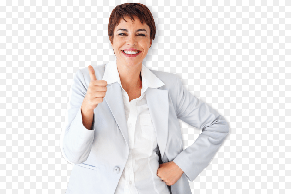 Lady Doing Thumbs Up Businessperson, Adult, Shirt, Person, Woman Free Transparent Png