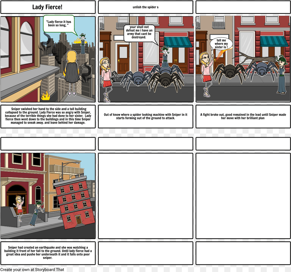 Lady Fierce Storyboard Ideas, Book, Comics, Publication, City Free Png Download