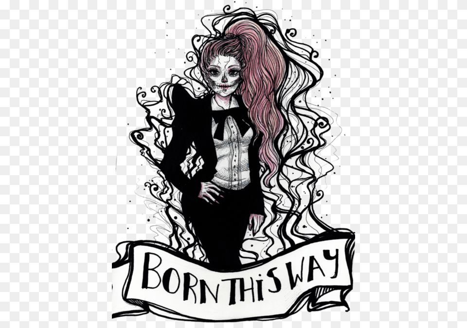 Lady Gaga Clipart Born Lady Gaga Born This Way Skull, Publication, Book, Comics, Adult Png