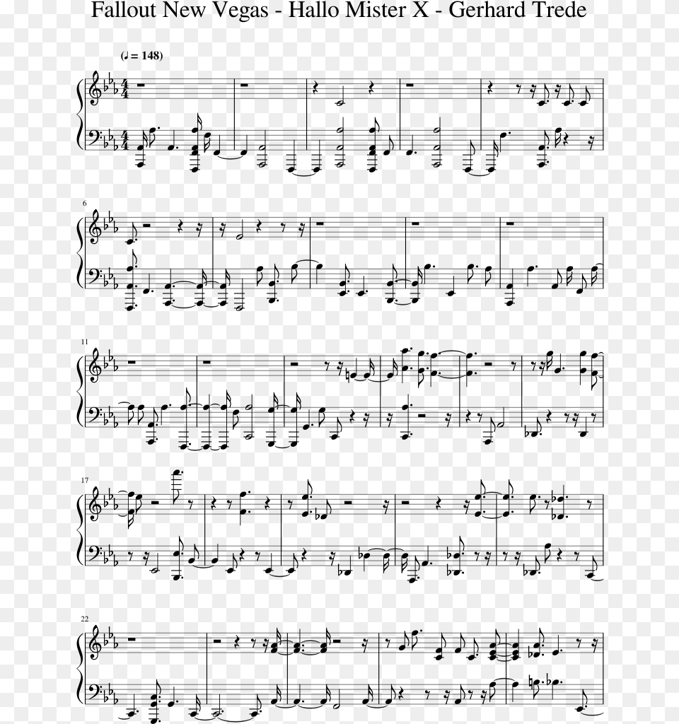 Lady Gaga Shallow Piano Sheet, Gray Free Transparent Png