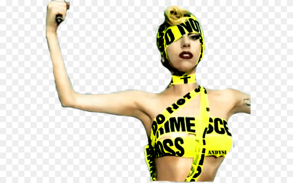 Lady Gaga Telephone Video Lady Gaga Crime Scene Tape, Clothing, Swimwear, Adult, Female Png Image