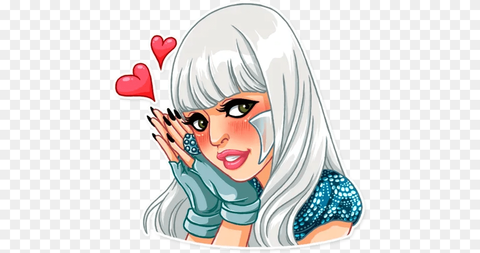 Lady Gaga Whatsapp Stickers Stickers Cloud Lady Gaga Stickers Whatsapp, Book, Comics, Publication, Adult Free Png Download