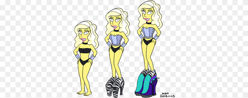 Lady Gaga Zebra Shoes Les Simpson Lady Gaga, Adult, Female, Person, Woman Png Image
