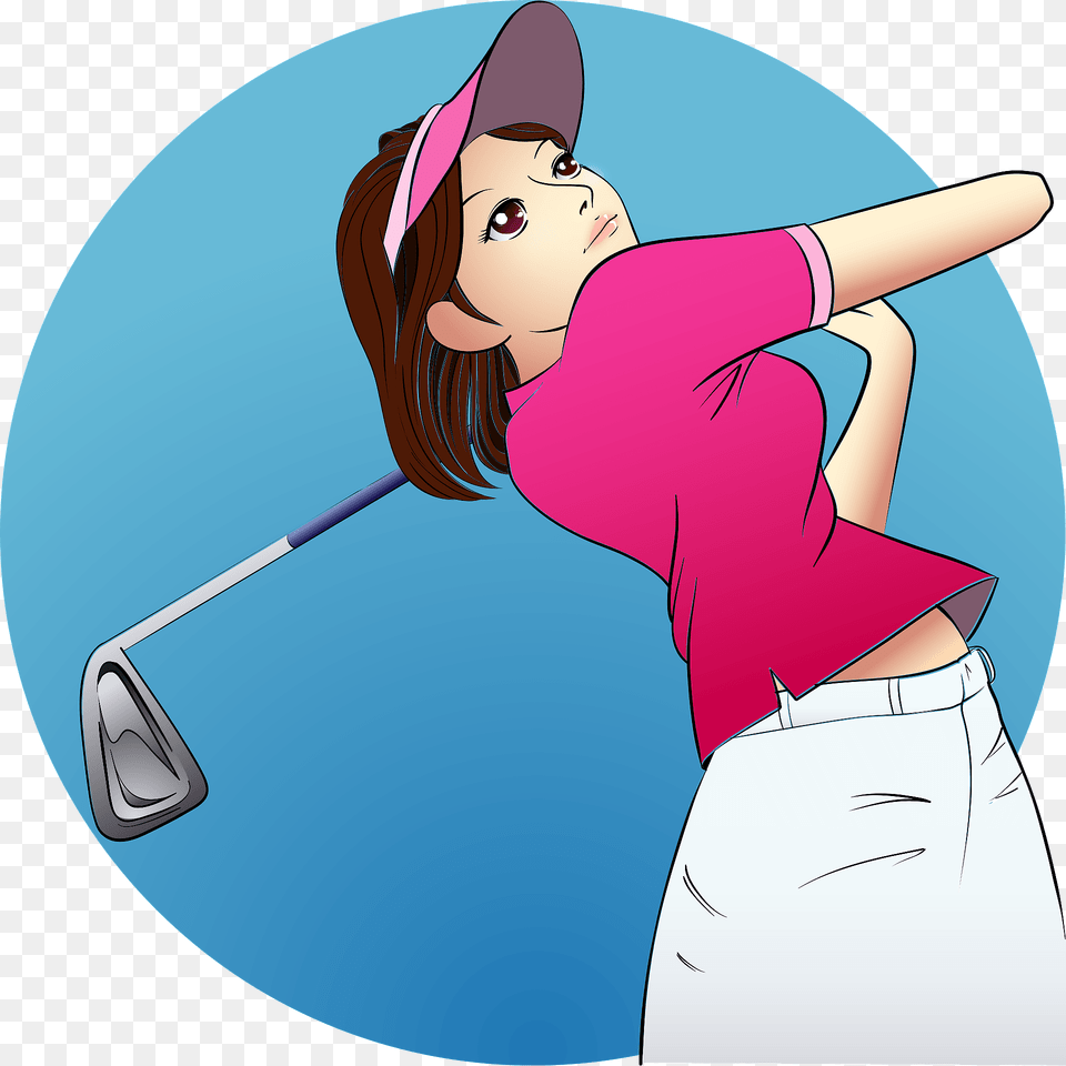 Lady Golfer Clipart, Adult, Female, Person, Woman Png Image