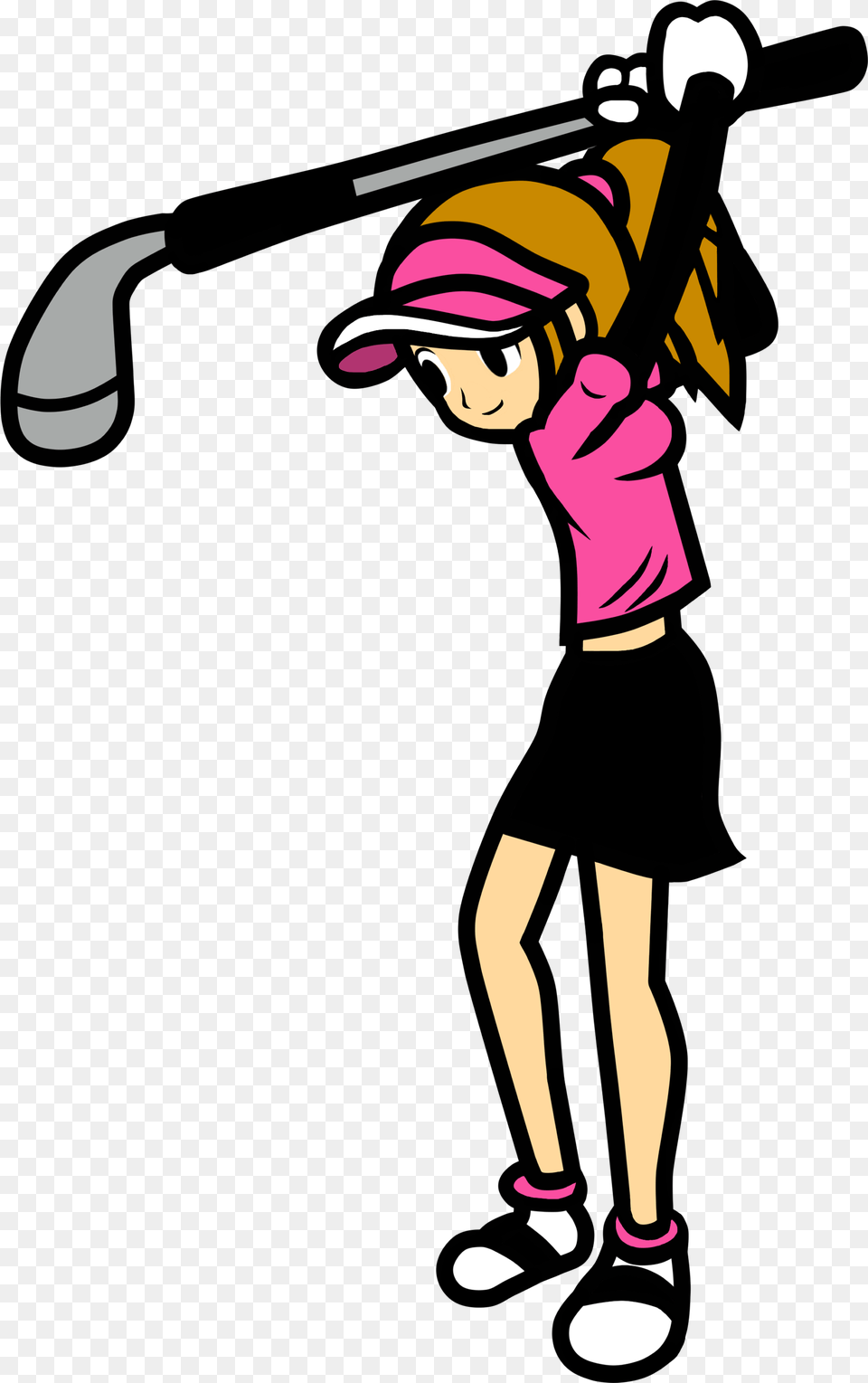 Lady Golfer Clipart, People, Person, Adult, Female Free Transparent Png