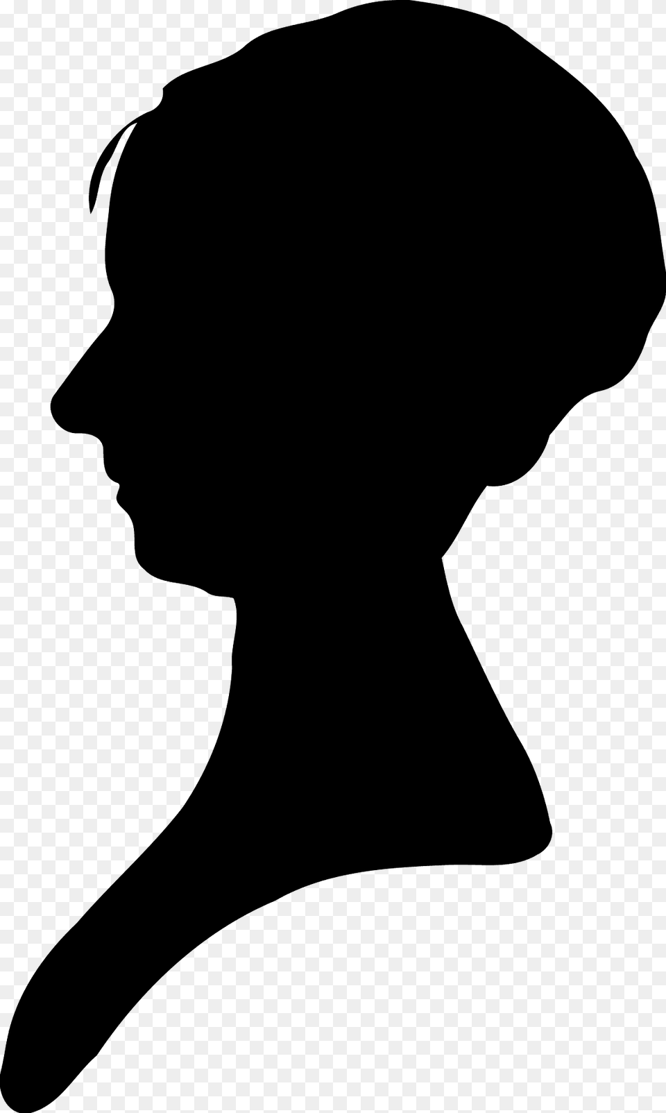 Lady Head Silhouette, Body Part, Face, Neck, Person Free Png