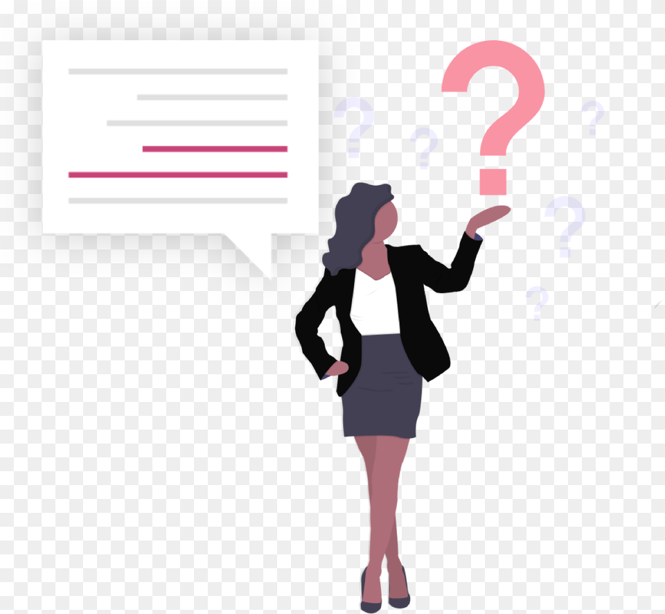 Lady Holding Question Mark Girl, Adult, Female, Person, Woman Free Png