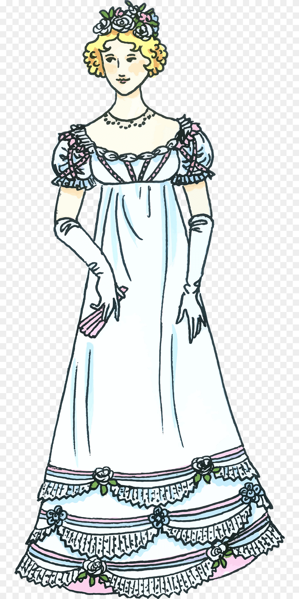 Lady In Fancy Dress Clipart, Clothing, Adult, Wedding, Person Png