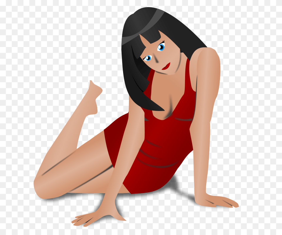 Lady In Red, Clothing, Dress, Adult, Swimwear Free Png Download