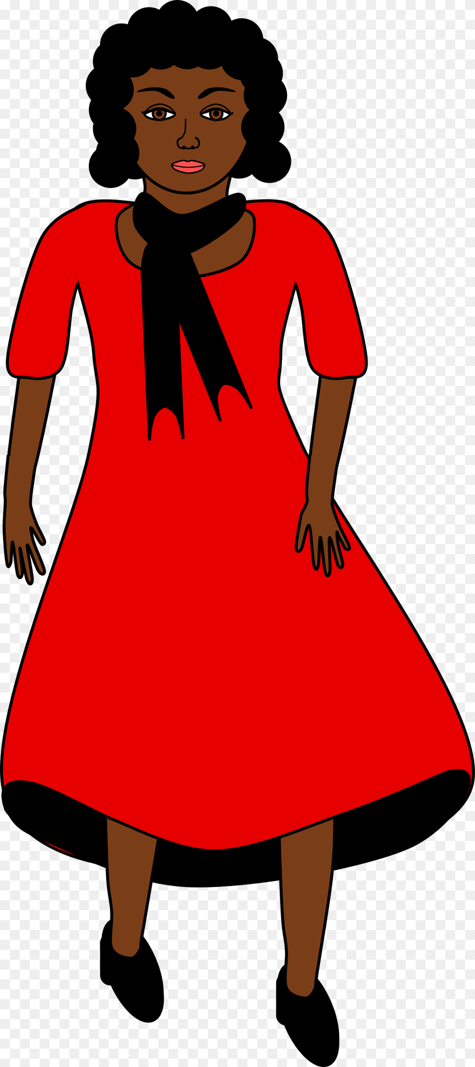 Lady In Red Dress Clipart, Clothing, Adult, Person, Female Png