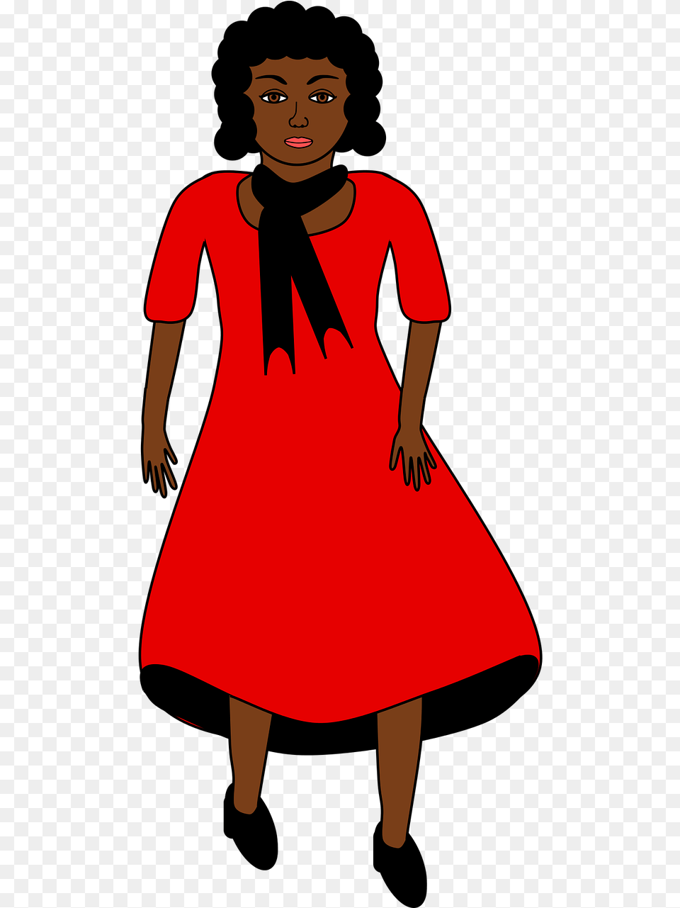 Lady In Red Dress Clipart, Clothing, Adult, Person, Female Png
