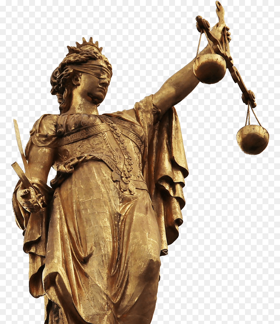 Lady Justice Left Truth Is Blind, Bronze, Person, Adult, Art Free Png Download