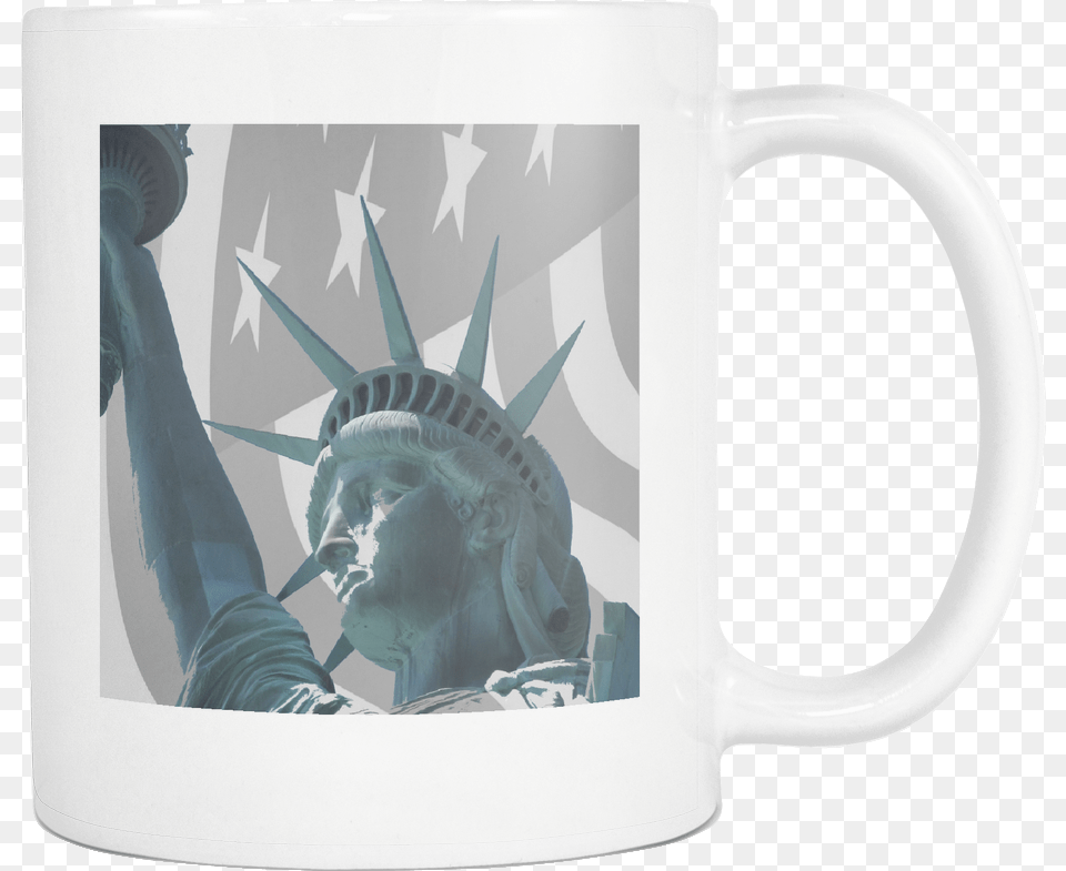 Lady Liberty Mug, Cup, Art, Face, Head Free Png Download
