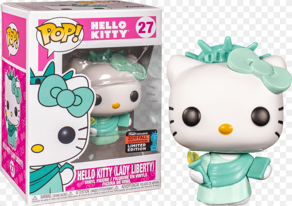 Lady Liberty Pop Vinyl Figure Hello Kitty Lady Liberty Funko, Toy, Plush, Person, Face Free Png