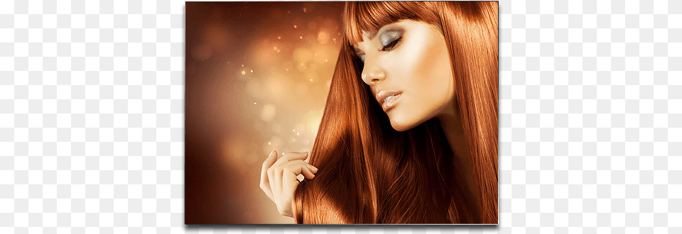 Lady Model With Orange Hair Poster Extension De Cheveux, Hand, Body Part, Face, Portrait Png