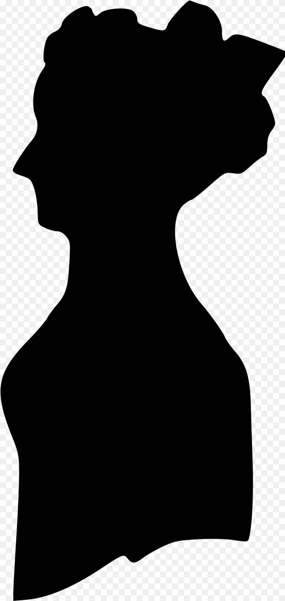 Lady Profile Silhouette Photo Silhouette Old Fashioned Woman, Gray Free Png