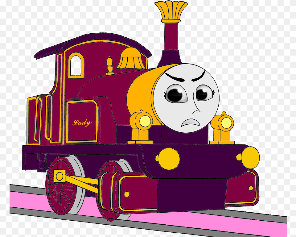 Lady S Surprised Amp Frightend Face Thomas And Friends Animated Lady, Vehicle, Transportation, Locomotive, Train Free Png Download