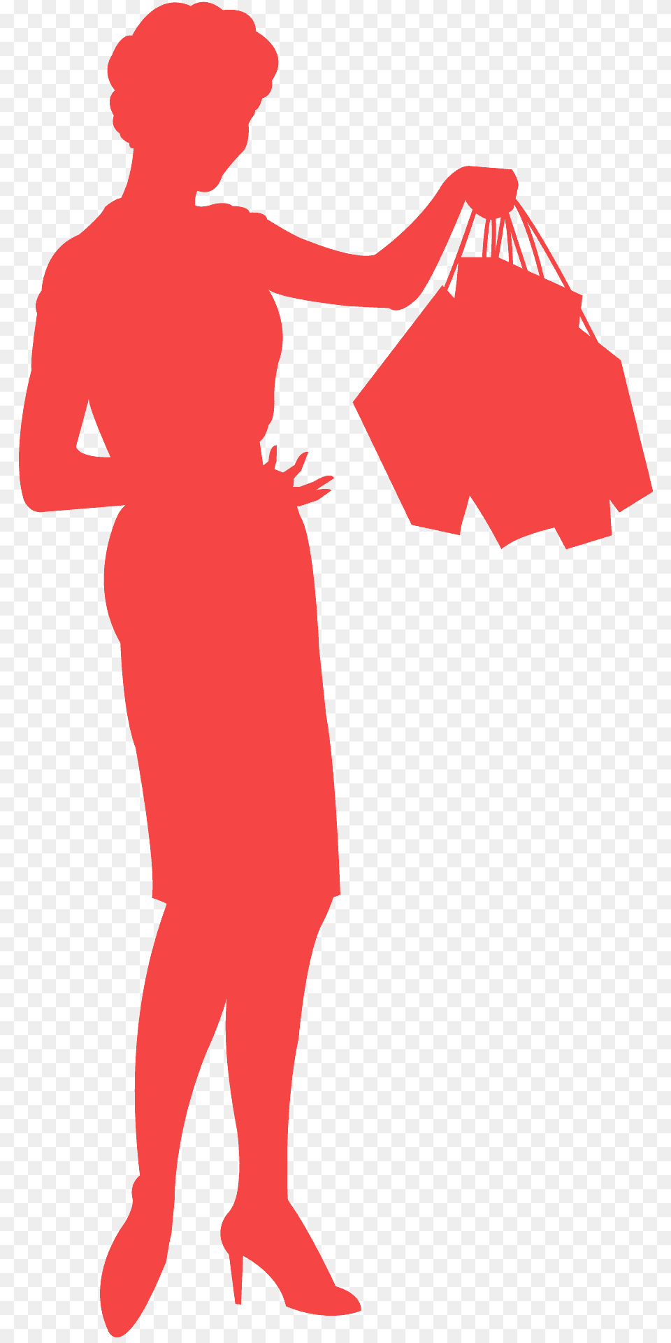 Lady Shopping Silhouette, Adult, Male, Man, Person Free Transparent Png