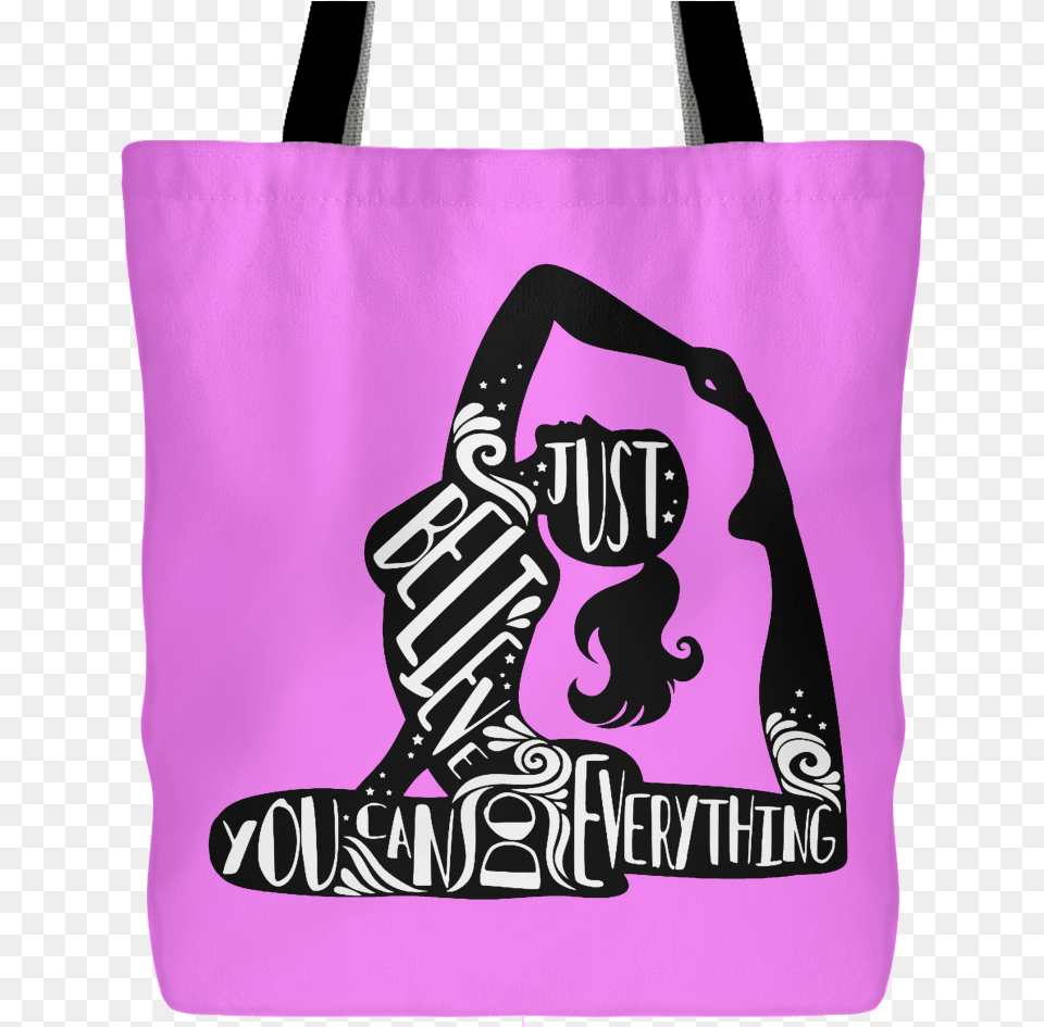 Lady Silhouette 1 Tote Funny Health And Exercise Quotes, Accessories, Bag, Handbag, Tote Bag Free Png