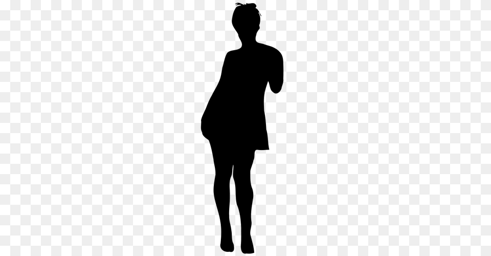 Lady Silhouette Vector, Gray Png Image