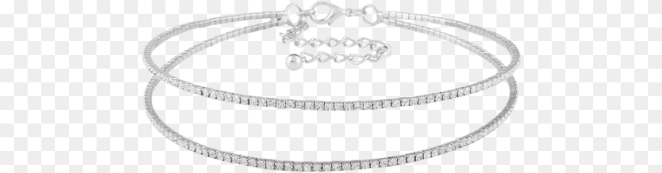 Lady Twins Circle Rhinestone Choker Necklace Bracelet, Accessories, Jewelry Png Image