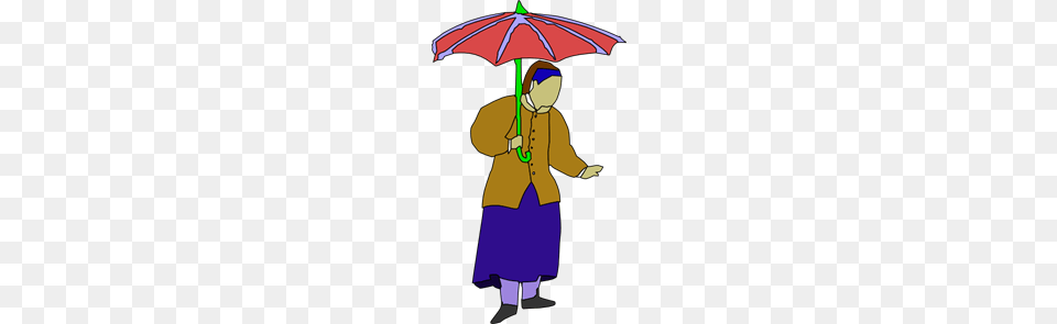 Lady Walking Holding Umbrella Clip Art For Web, Clothing, Coat, Adult, Female Free Png