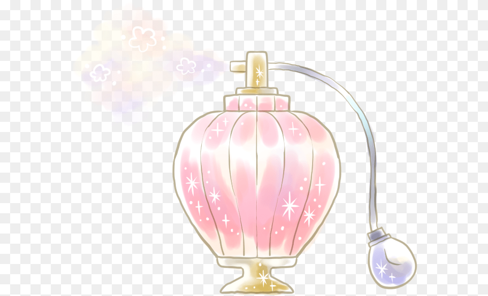 Lady Watercolor Handpainted Perfume, Lamp, Bottle, Cosmetics Png