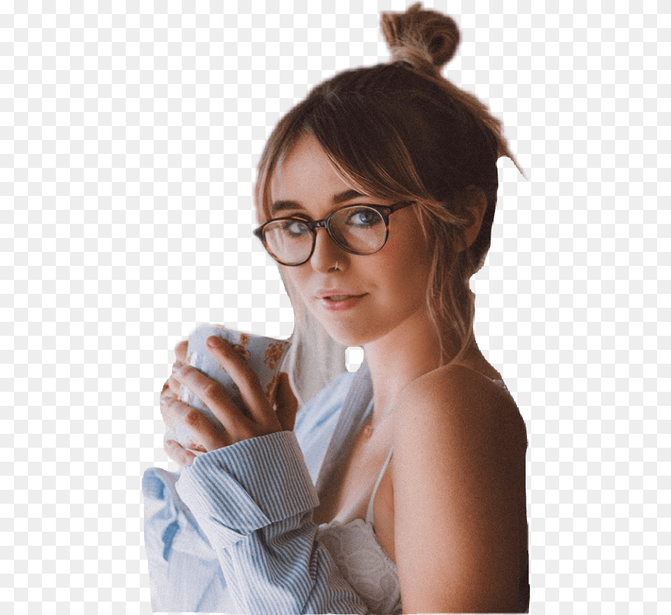 Lady Wispy Bangs With Glasses, Accessories, Portrait, Photography, Person Free Png Download