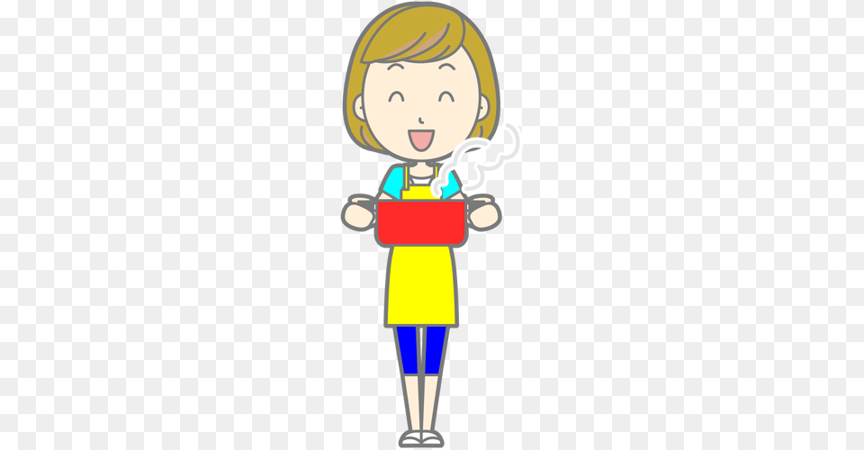 Lady With Hot Dinner Dinner Lady Clipart, Baby, Person, Book, Comics Png Image