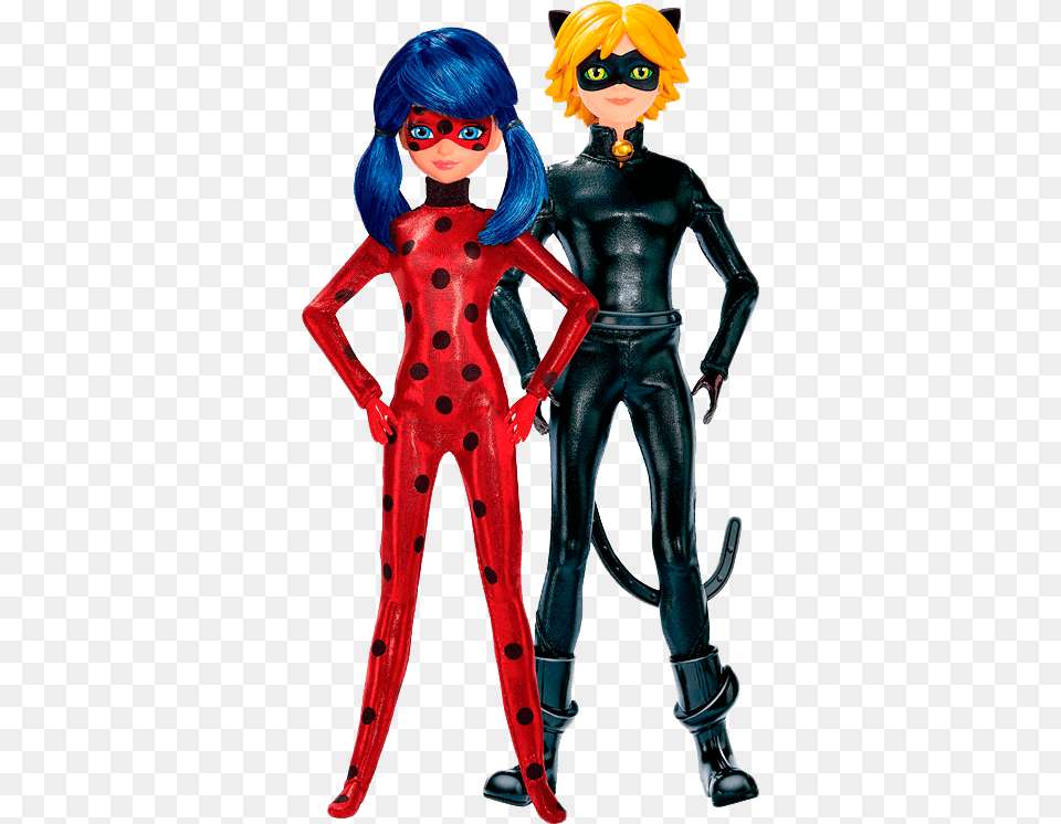 Ladybug And Cat Noir Toys, Clothing, Costume, Person, Book Free Png